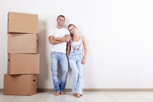 A removals van helping with a flat move in Hounslow