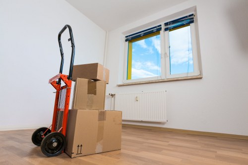 Removal van loading for a home move in Hounslow
